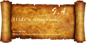 Illés Albertina névjegykártya