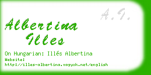 albertina illes business card